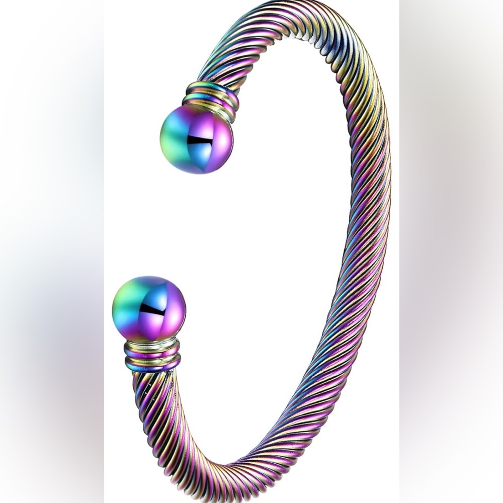 Rainbow Stainless Steel Adjustable Bracelet
